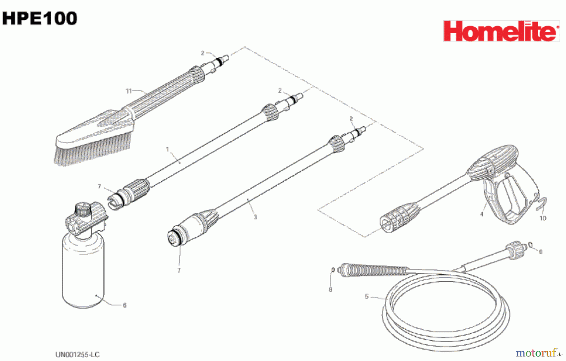  Homelite Hochdruckreiniger HPE100 Seite 4