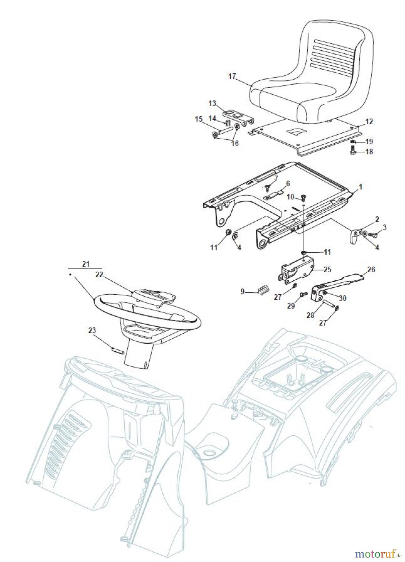  Global Garden Products GGP Aufsitzmäher Sammler Cellecting Pro 2017 THX 102 Hydro Seat & Steering Wheel