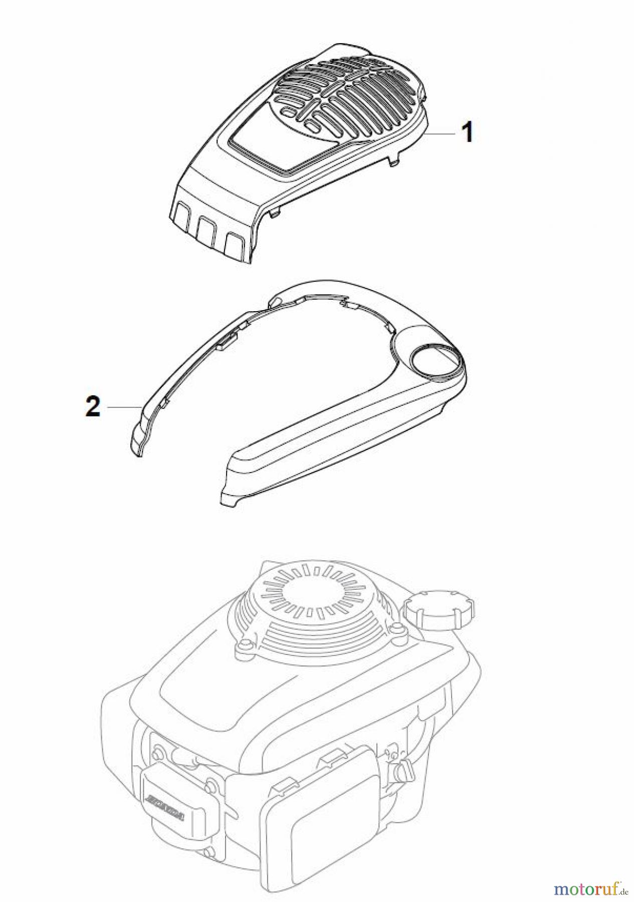  Global Garden Products GGP Rasenmäher Benzin Mit Antrieb 2017 MCS 504 TR 4S Honda Engine Cover