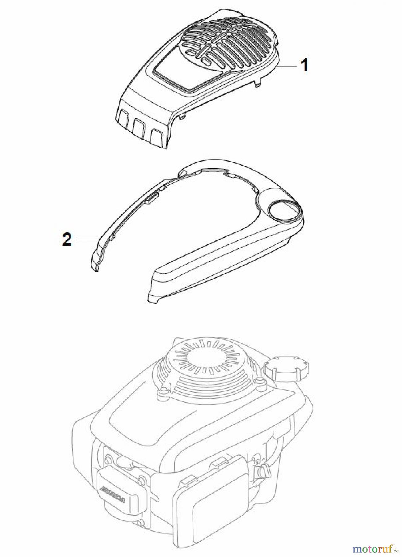  Global Garden Products GGP Rasenmäher Baujahr 2017 Benzin Mit Antrieb 2017 NP 534 W TR 3S Honda Engine Cover