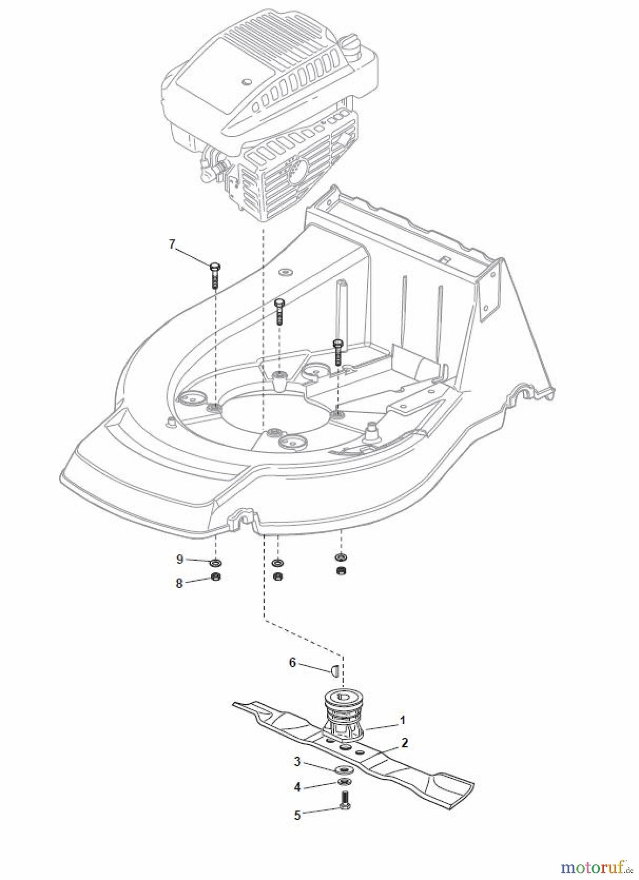  Global Garden Products GGP Rasenmäher Benzin Mit Antrieb 2017 NP 534 W TR 3S Blade and Hub