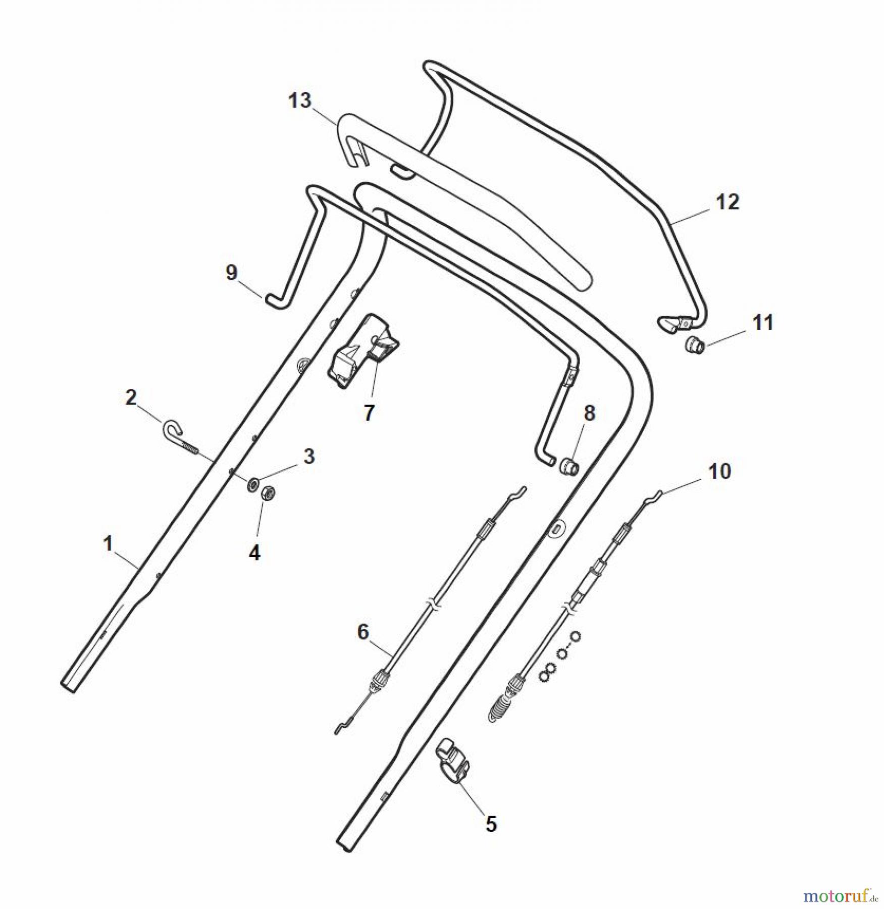  Global Garden Products GGP Rasenmäher Benzin Mit Antrieb 2017 NT 534 TR 4S - TRQ 4S Handle, Upper Part - LUX