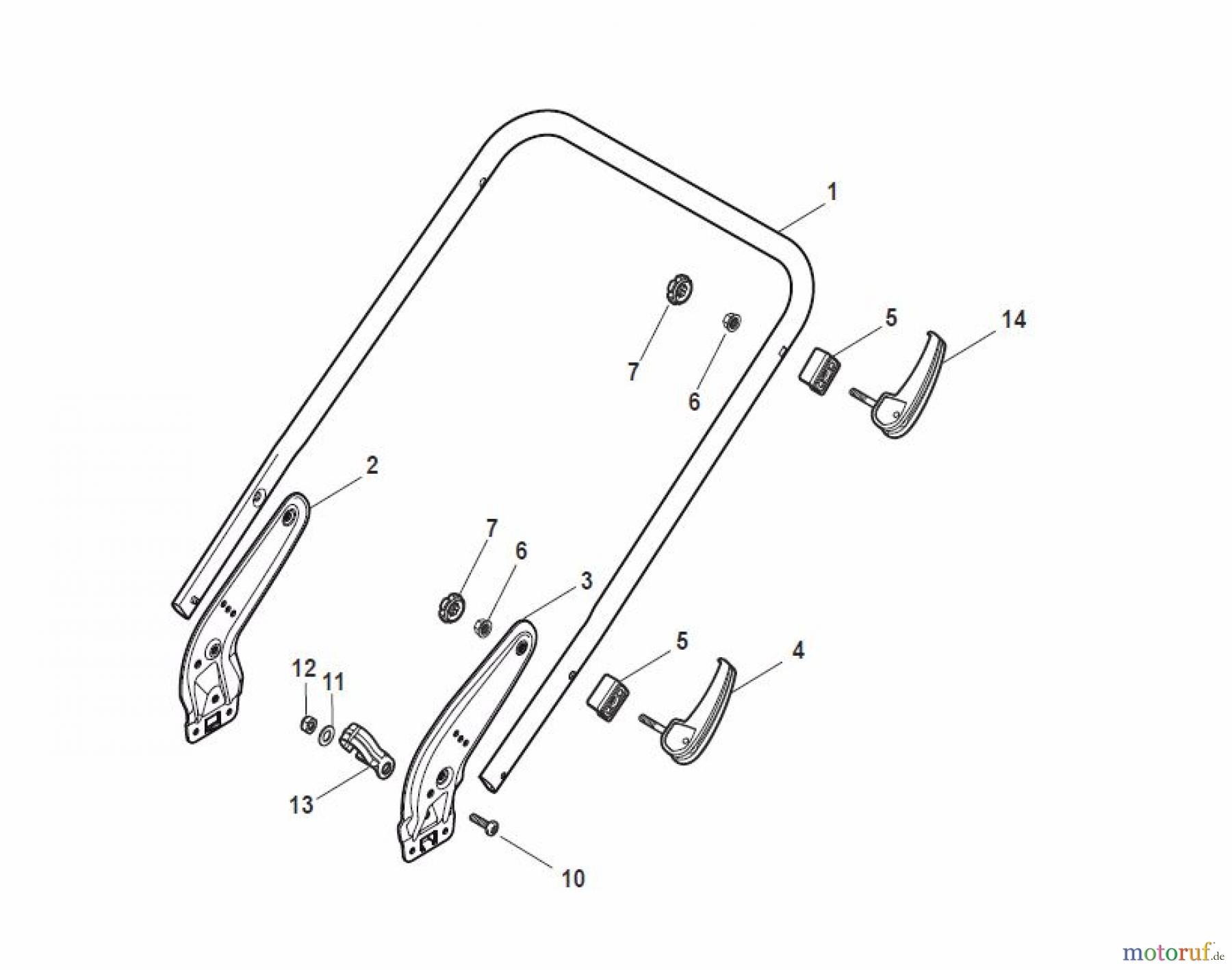  Global Garden Products GGP Rasenmäher Baujahr 2017 Benzin Mit Antrieb 2017 NTL 484 TR/E - 484 TRQ/E Handle, Lower Part - LUX