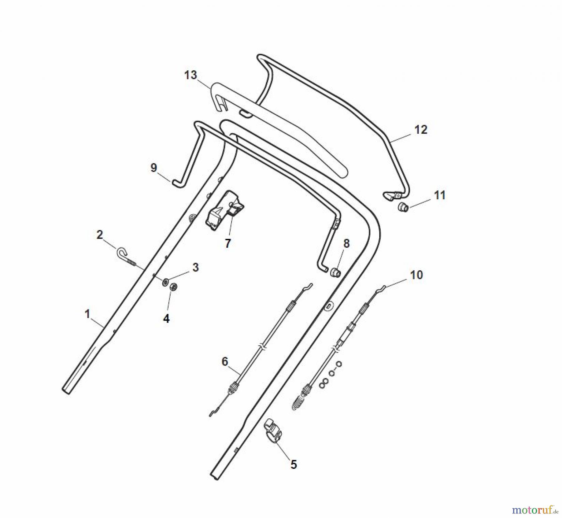  Global Garden Products GGP Rasenmäher Baujahr 2017 Benzin Mit Antrieb 2017 NTL 534 TR 4S - TRQ 4S Handle, Upper Part - LUX