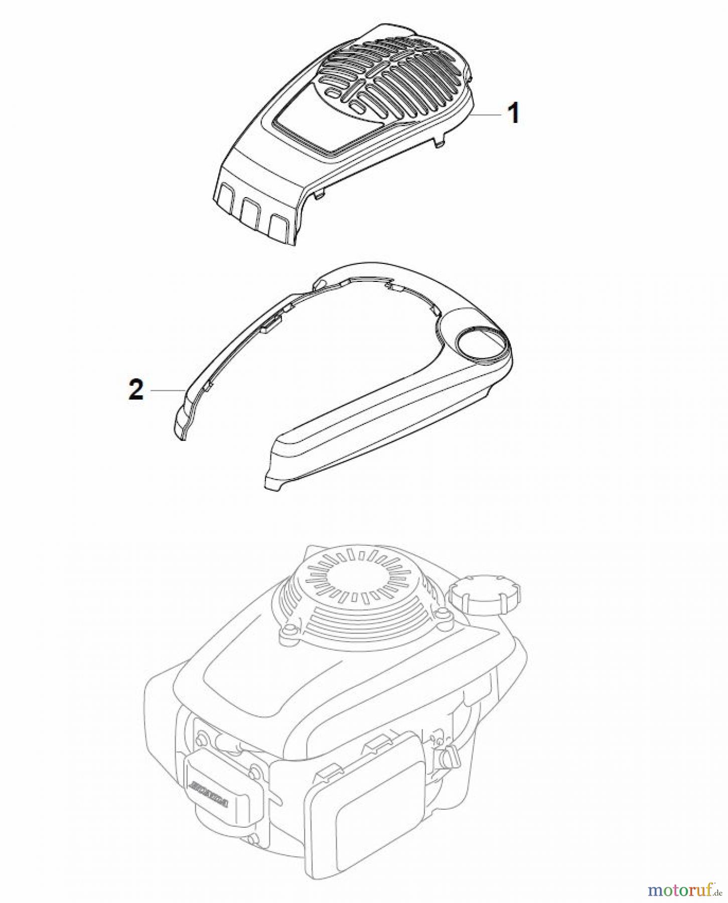  Global Garden Products GGP Rasenmäher Benzin Mit Antrieb 2017 PAN 504 TR 4S Honda Engine Cover