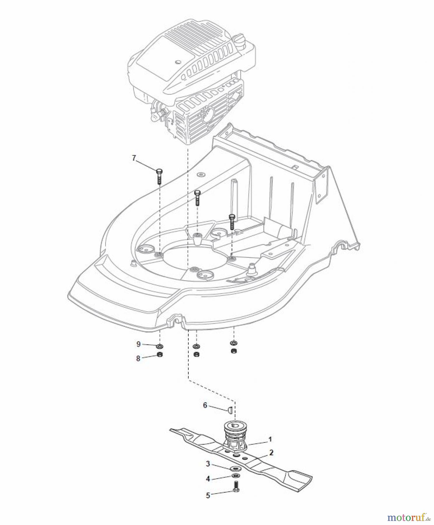  Global Garden Products GGP Rasenmäher Benzin Mit Antrieb 2017 PAN 504 TR Blade and Hub