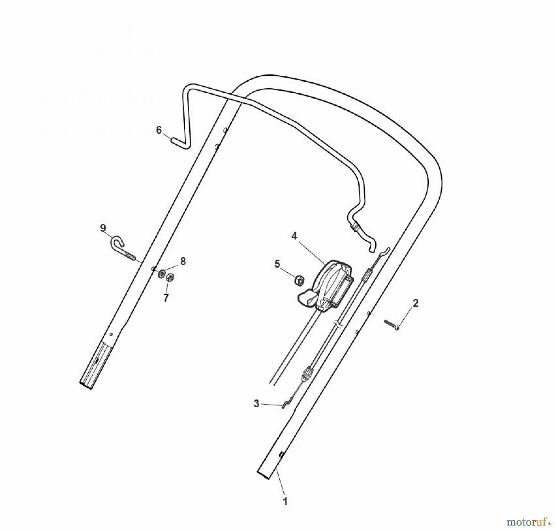  Global Garden Products GGP Rasenmäher Benzin Ohne Antrieb 2017 CRC-CSC 534 W - CRC-CSC 534 WQ Handle, Upper Part