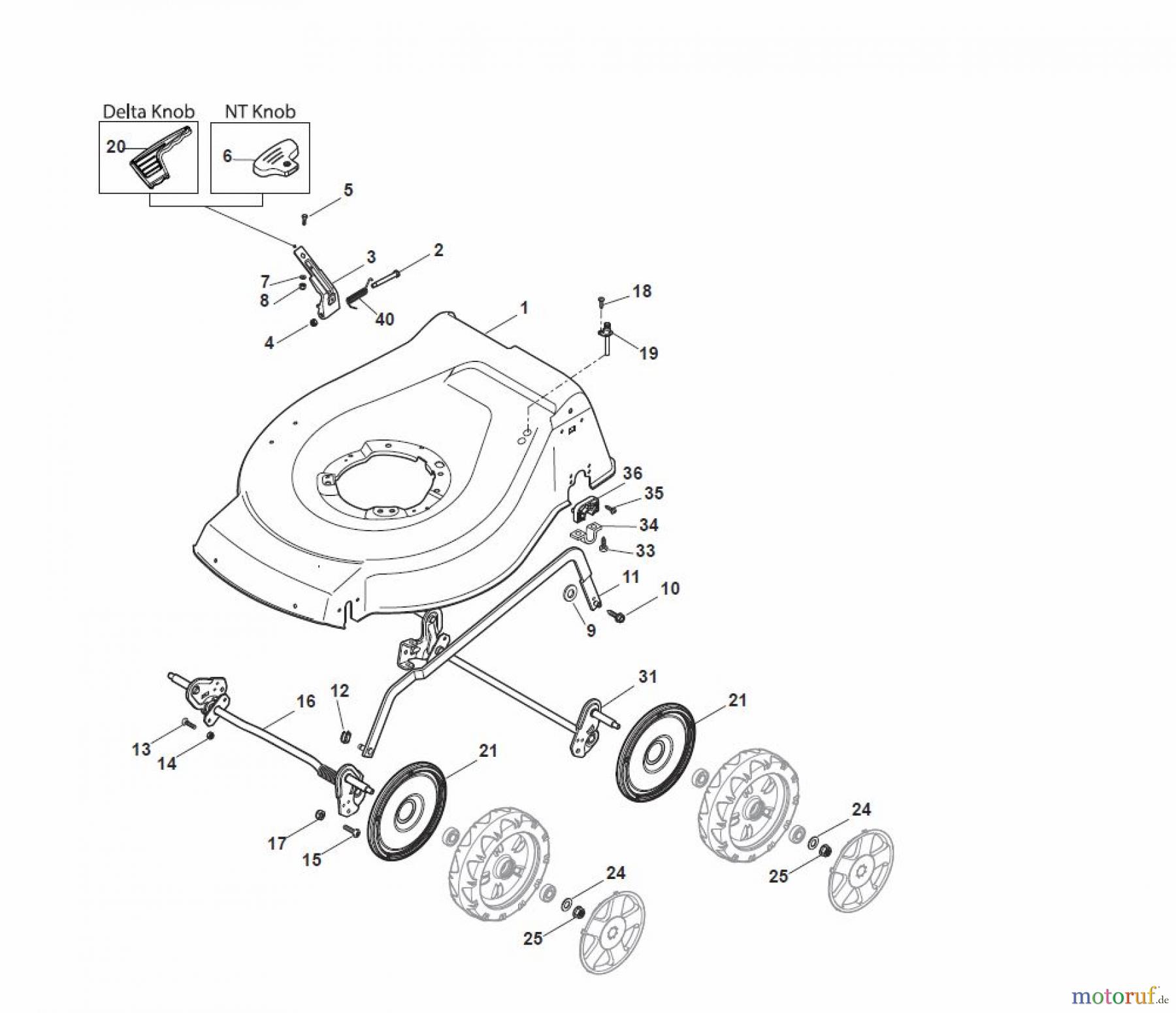  Global Garden Products GGP Rasenmäher Baujahr 2017 Benzin Ohne Antrieb 2017 NTL 534 - 534 Q Deck And Height Adjusting