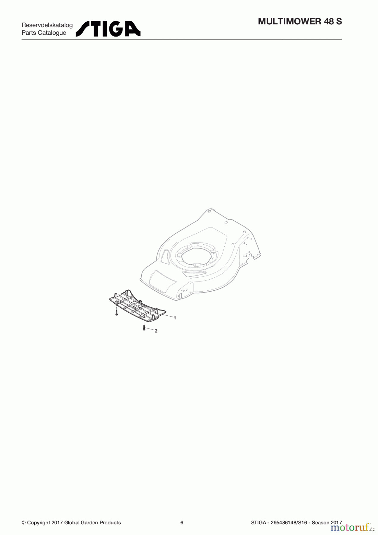 Stiga Rasenmäher Baujahr 2017 Benzin Mit Antrieb 2017 MULTIMOWER 48 S 295486148/S16 - Season 2017 Mask