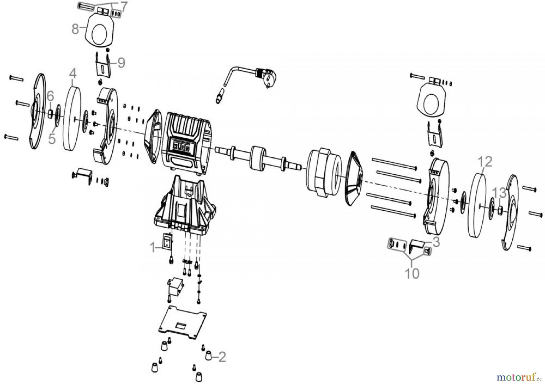  Güde Metallbearbeitung Schleifmaschinen Doppelschleifer Doppelschleifer GDS 200-35 - 55237 FSL55237-01