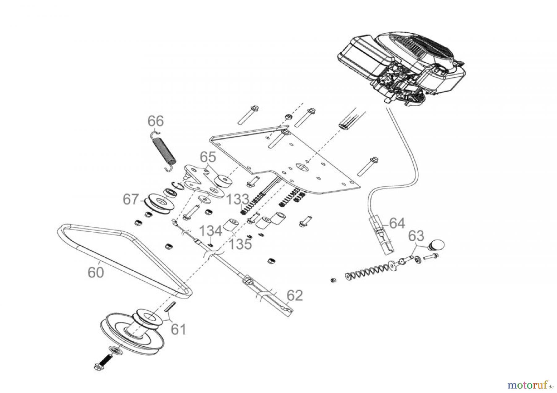  Güde Gartentechnik Rasenmäher Benzin-Rasenmäher Schnittbreite ab 50 cm AUFSITZRASENMÄHER GAR 600 - 05092 Ersatzteileversion  FSL05092-01 Seite 5