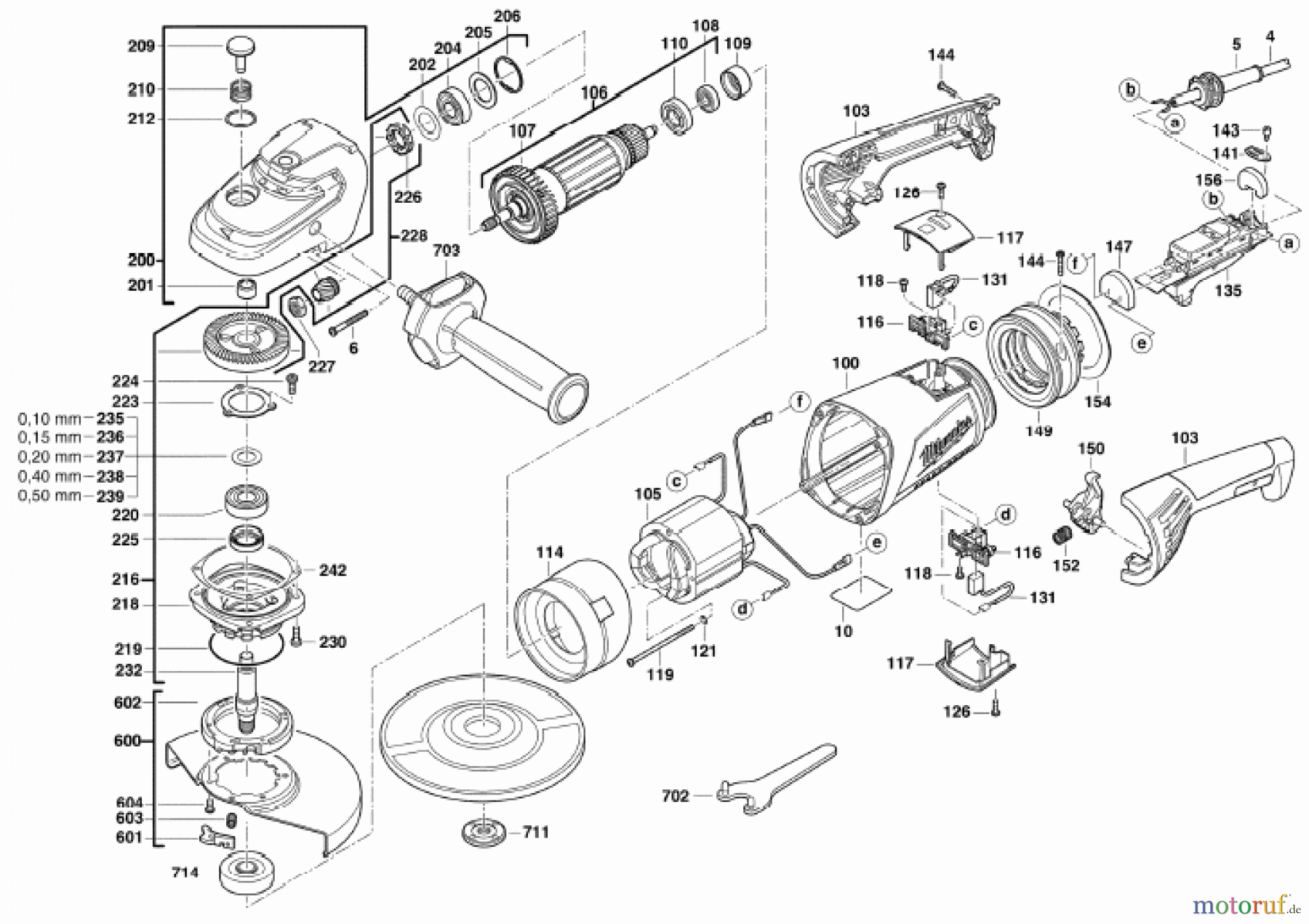  Milwaukee Kabelgeführte Geräte Schleifen und Polieren Schleifer 230mm AGV24-230GE WINKELSCHLEIFER