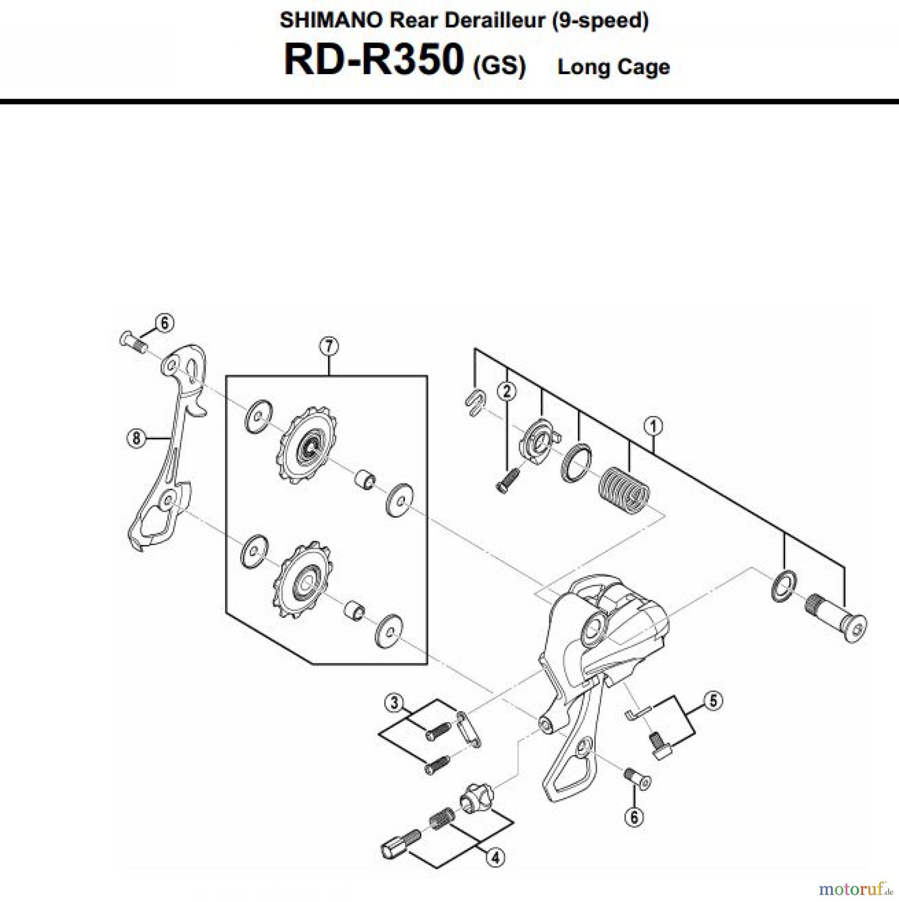  Shimano RD Rear Derailleur - Schaltwerk RD-R350-3623