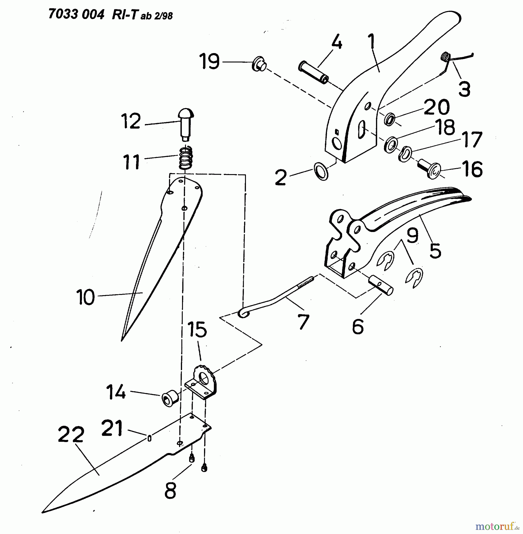  Wolf-Garten Cisailles gazon main RI-T 7033004  (1998) Machine de base