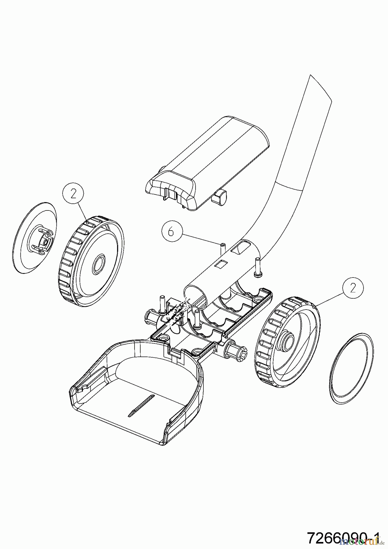  Wolf-Garten Manche téléscopique pour cisailles à accu F 50 TS 7266090  (2017) Machine de base