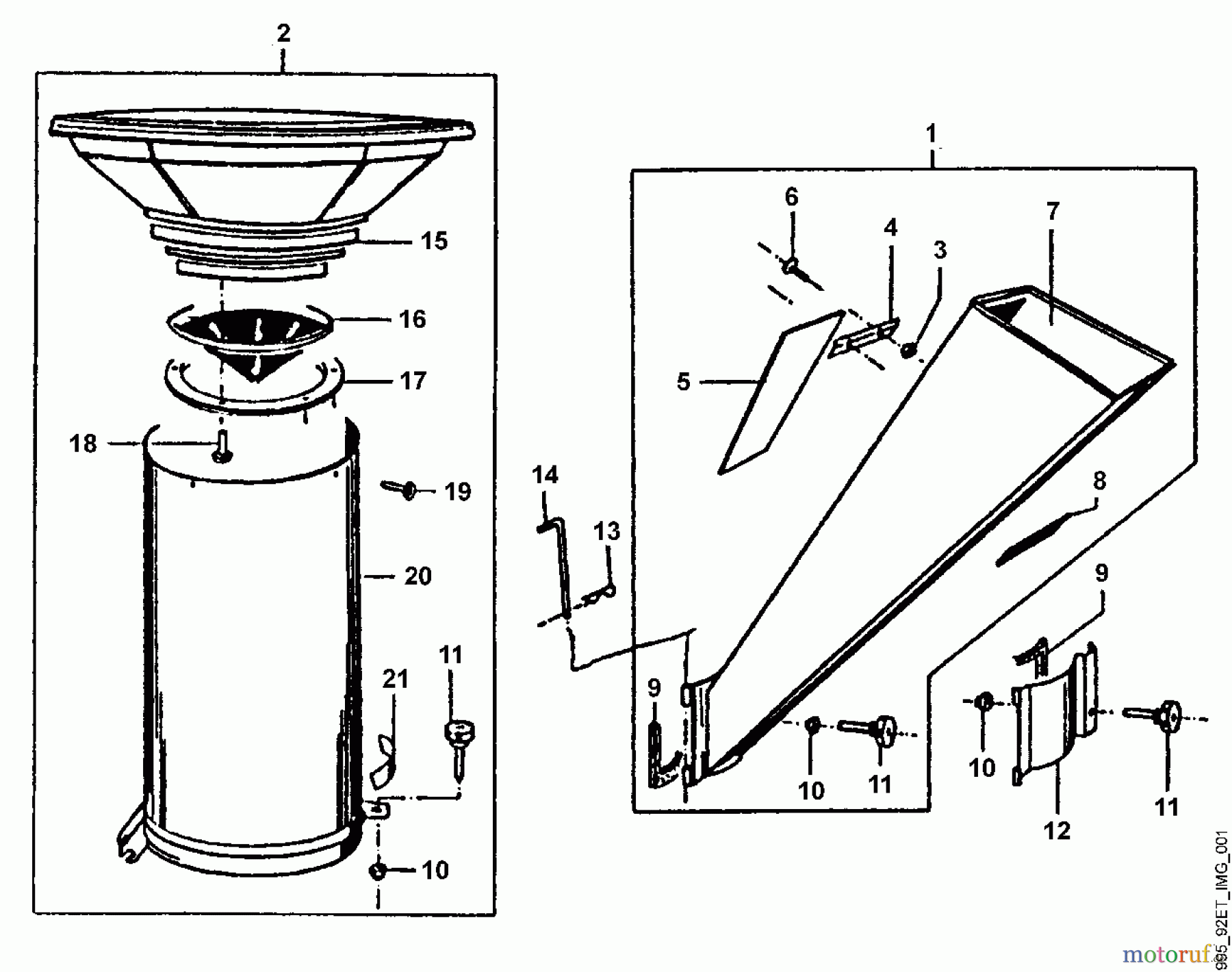  Viking Häcksler Elektro AD 4064 S A - Trichter