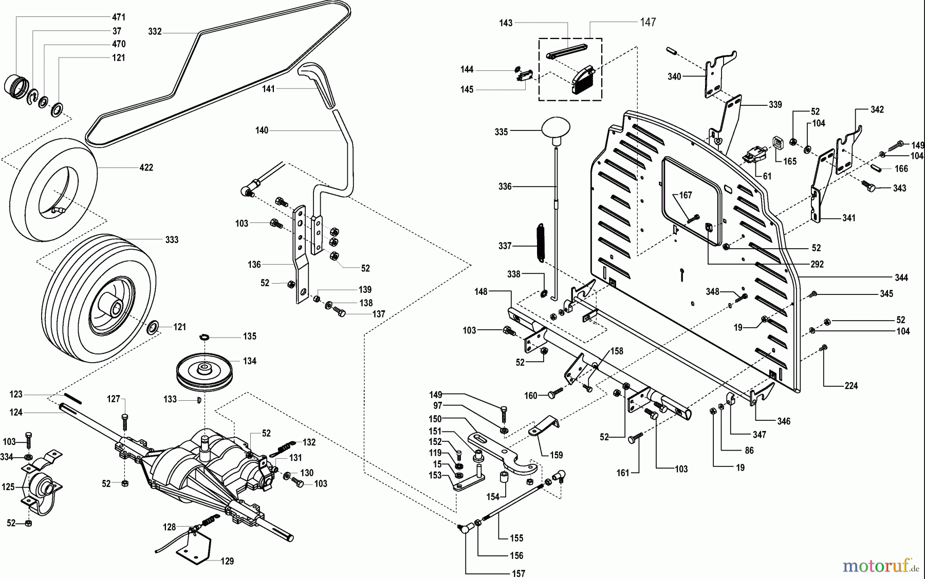 Dolmar Rasentraktoren TM-102.13 TM-102.13 (2004) 3 GETRIEBE, ANTRIEB