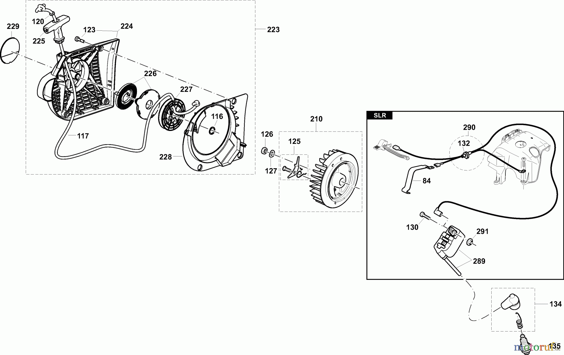  Dolmar Trennschleifer Benzin PC-7412 5  Anwerfvorrichtung, Magnetzünder