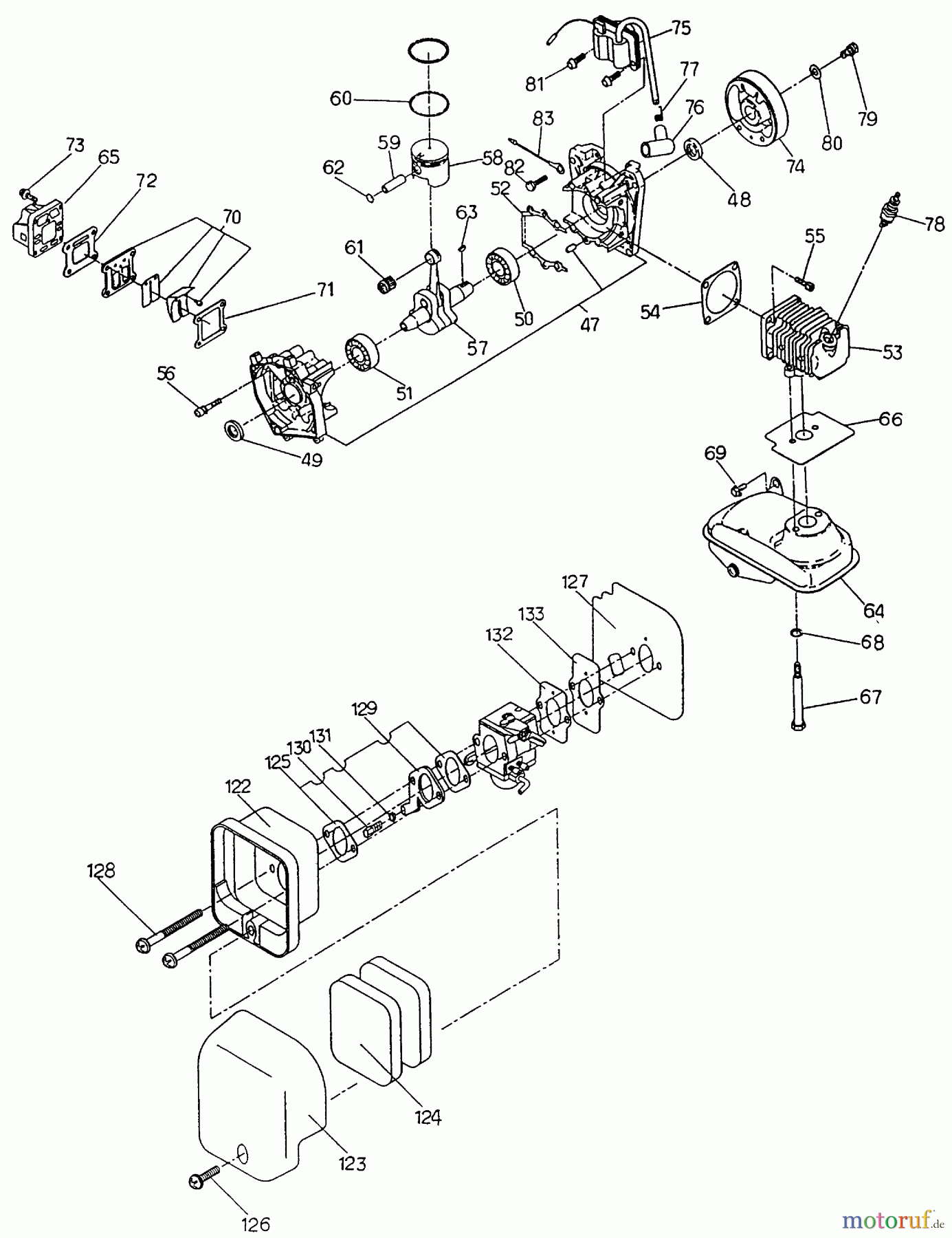  Dolmar Blasgeräte Benzin PB-500 R (USA) 2  Motor, Zündung, Schalldämpfer, Luftfilter