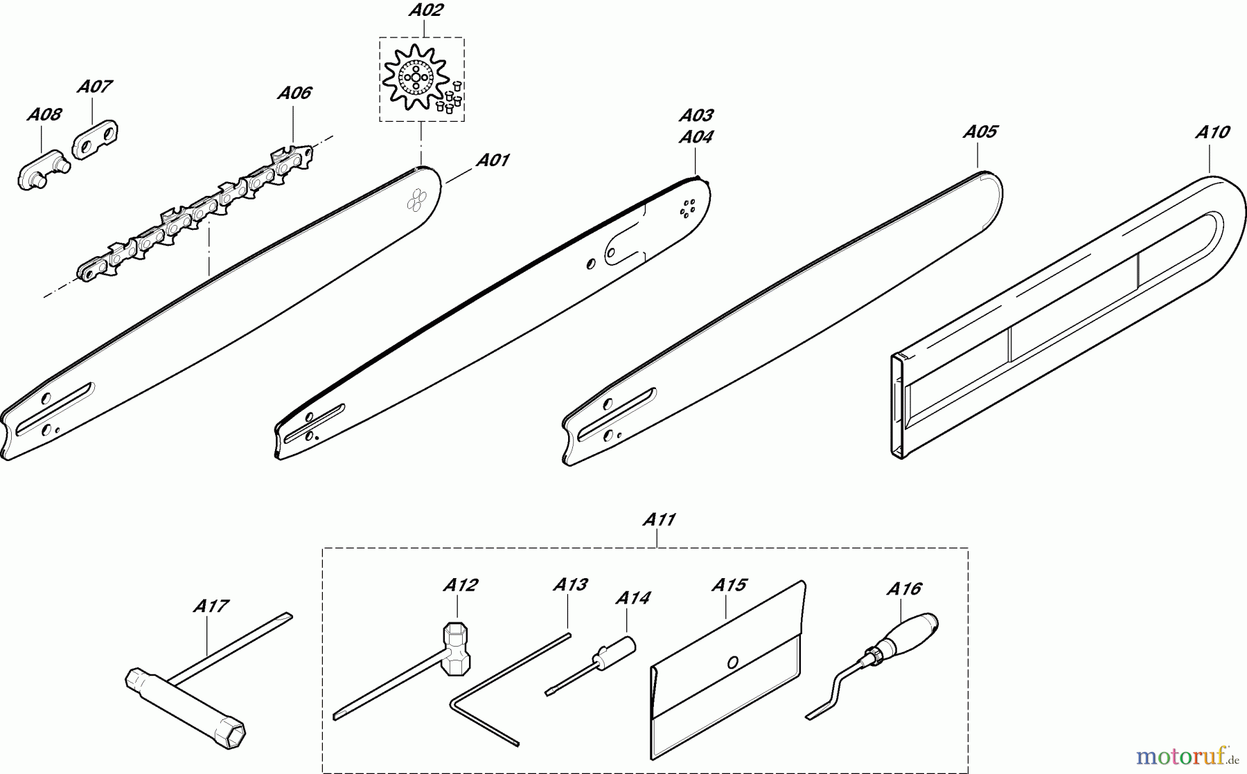  Dolmar Kettensägen Benzin Kettensäge PS-7900 H 9  Sägeschienen, Sägeketten, Werkzeug