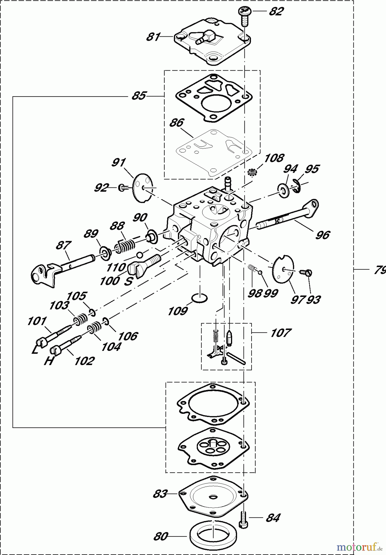  Dolmar Trennschleifer Benzin PC-6414 4  Vergaser