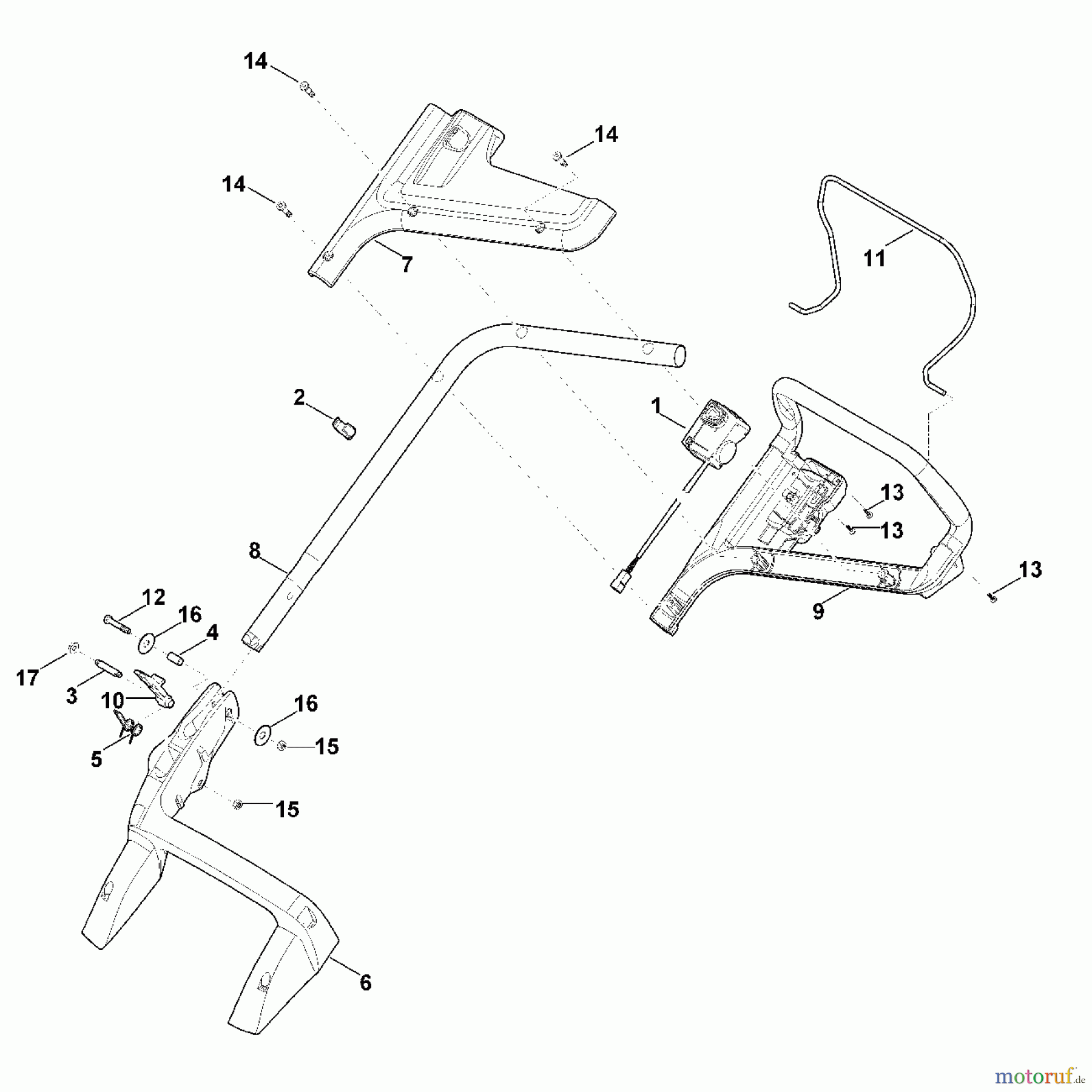  Viking Rasenmäher Akkurasenmäher MA 443.1 C A - Lenker