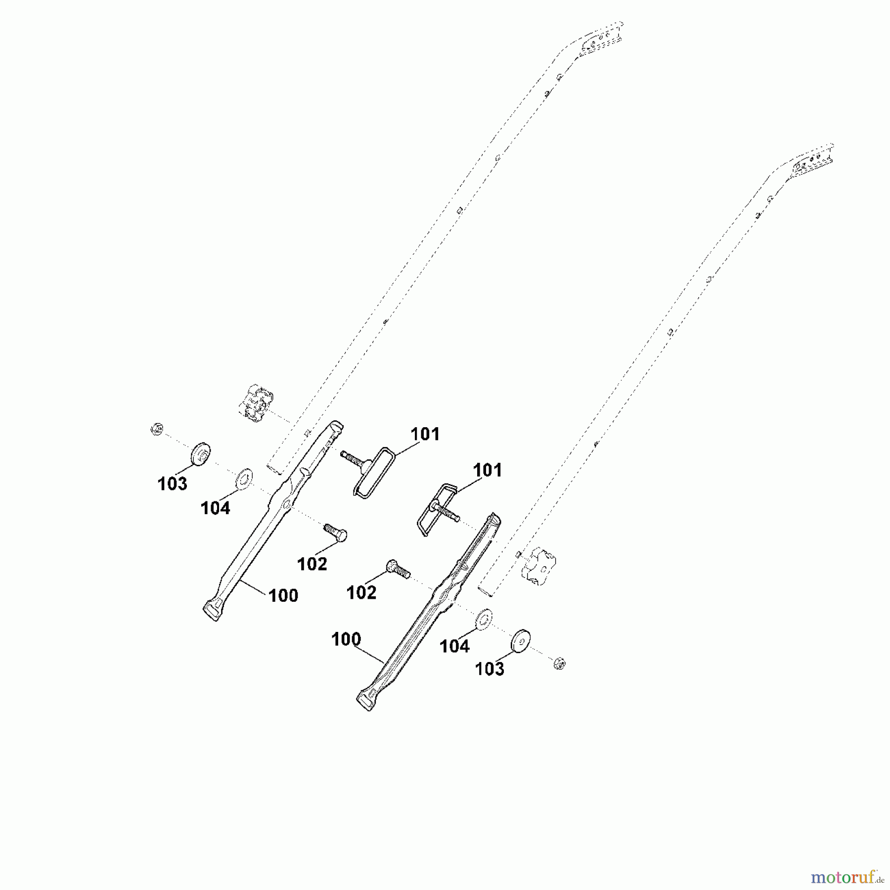  Viking Rasenmäher Benzinrasenmäher MB 655.1 VS B1 - Lenker Unterteil (f. ältere Bauart)