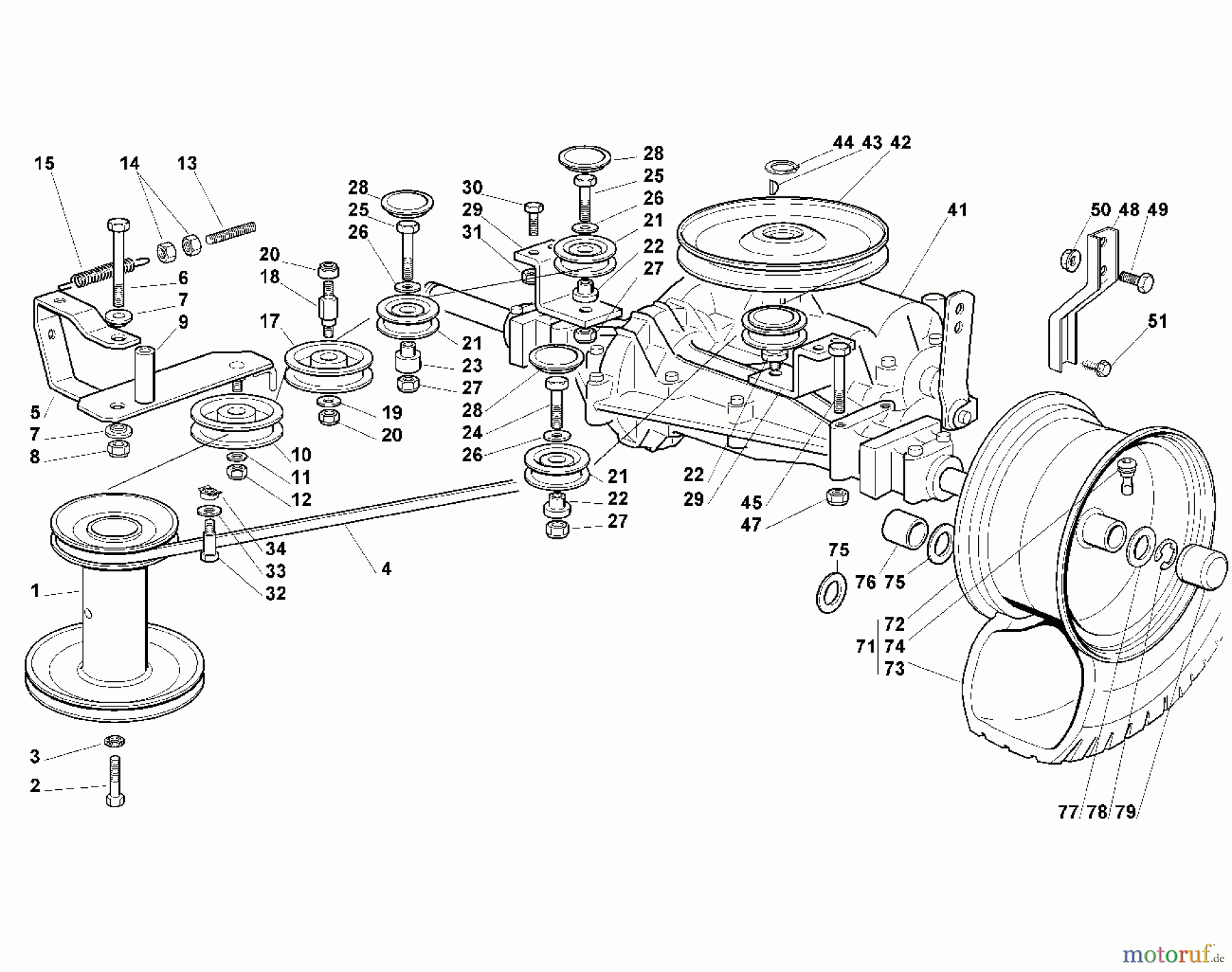  Viking Aufsitzmäher Aufsitzmäher MT 745 F - Getriebe