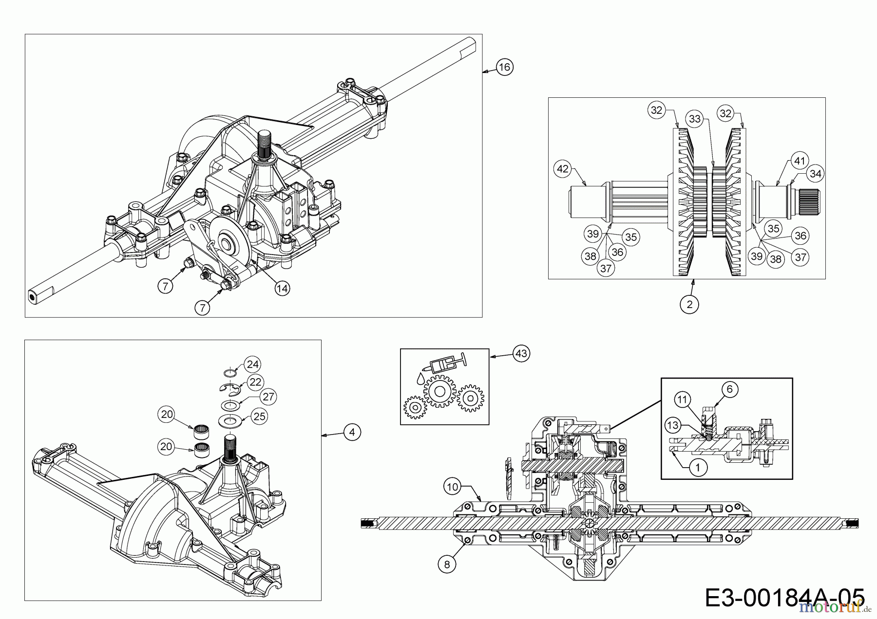  MTD Tracteurs de pelouse DL 96 T 13H2795F677  (2018) Boîte de vitesse 618-04566B