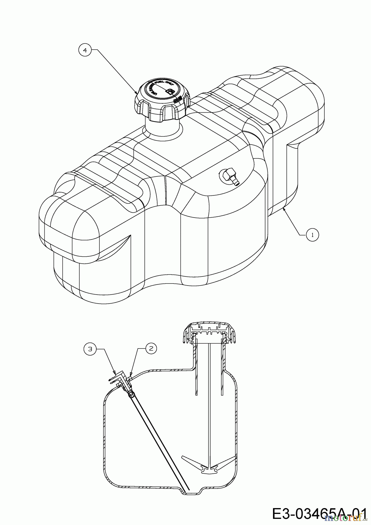  MTD Zero Turn Z 170 DH 17AMCACS678  (2019) Réservoir