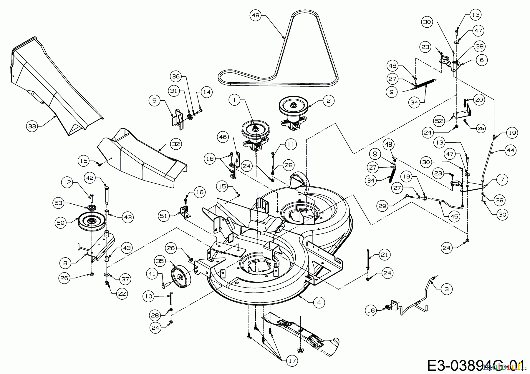  MTD Tracteurs de pelouse Optima LN 165 H 13IN71KN678  (2018) Plateau de coupe N (41