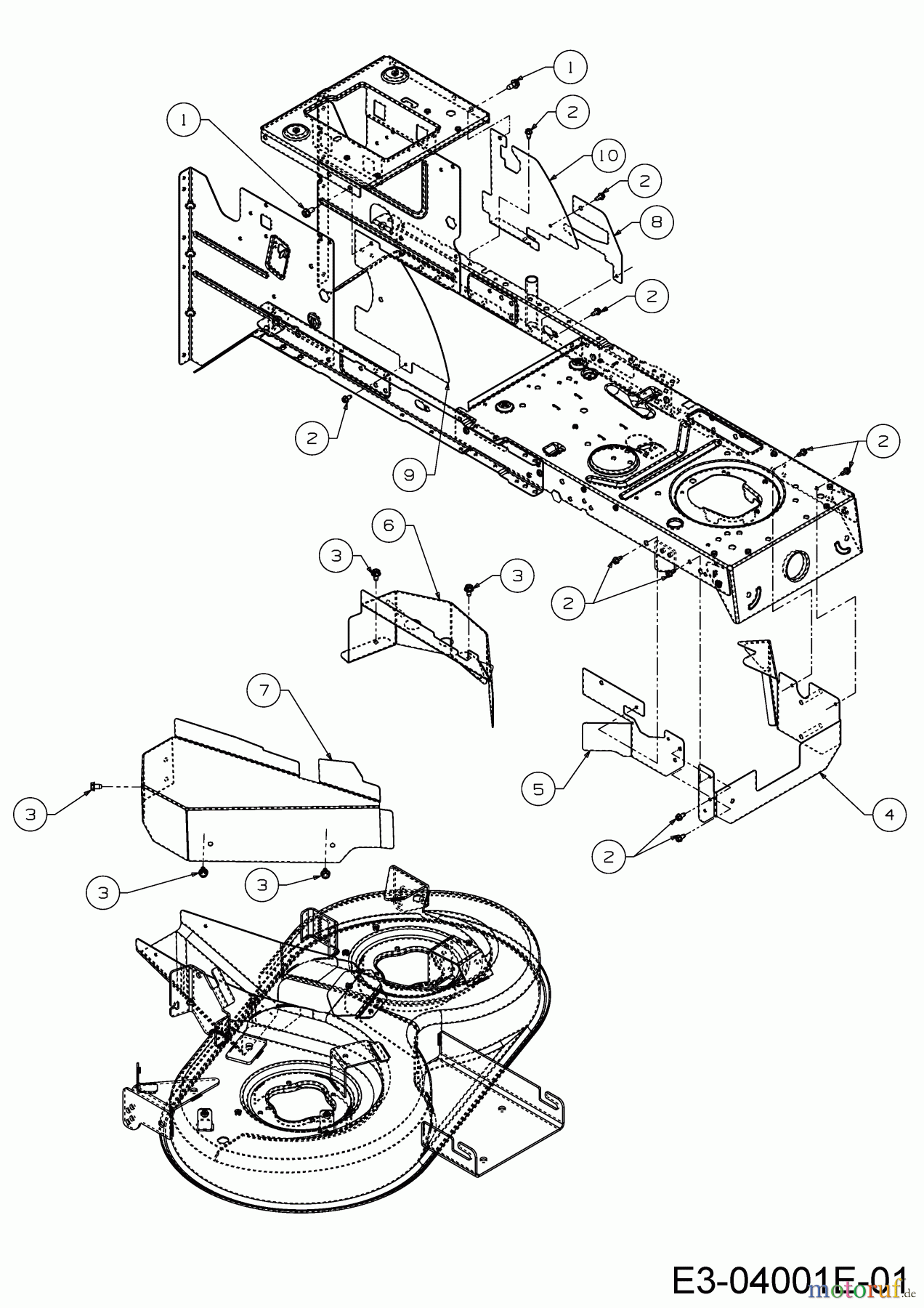  Bricolage Tracteurs de pelouse INV A13092 AB 13AH76SE648  (2019) Couvercle de protection courroie plateau de coupe E (36