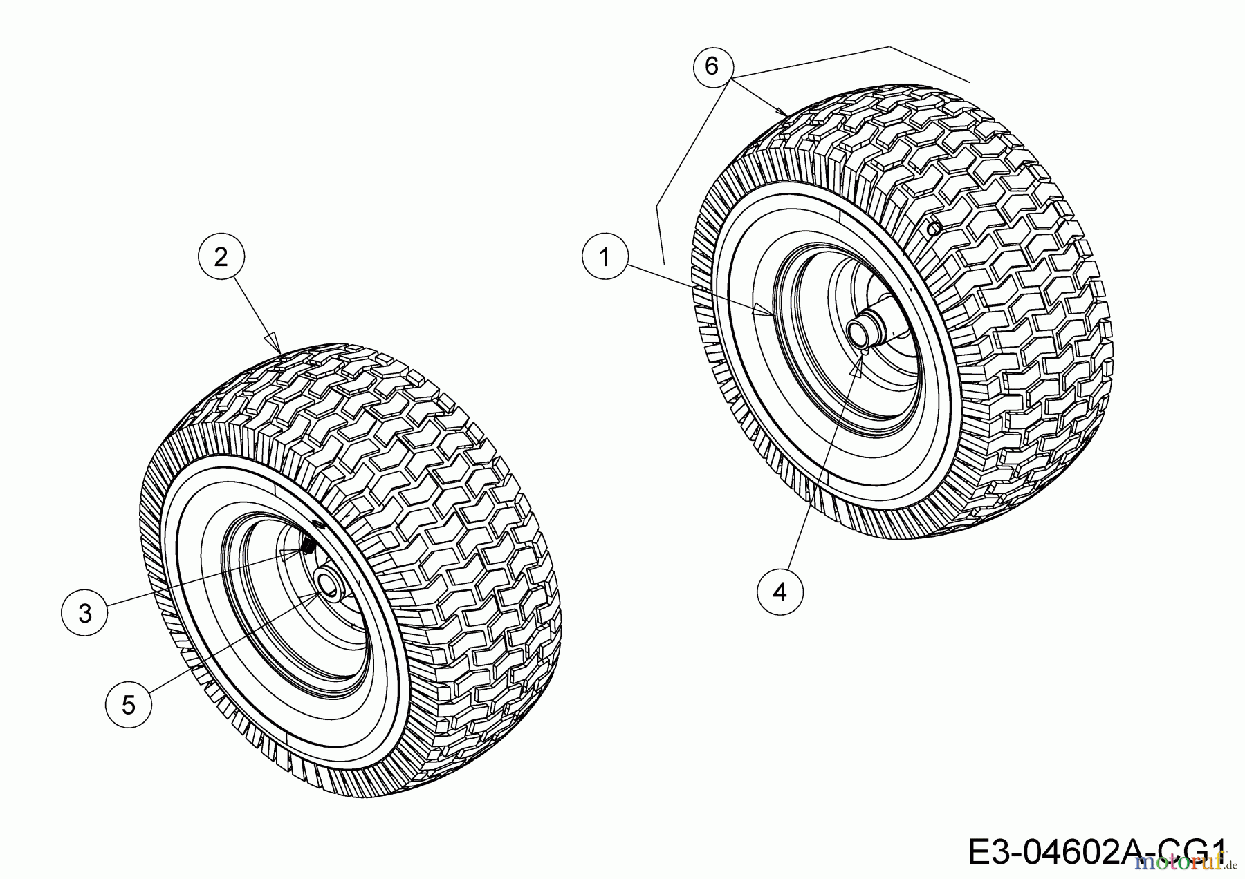  Helington Tracteurs de pelouse H 96 T 13A776KF686  (2020) Roues avant 15x6