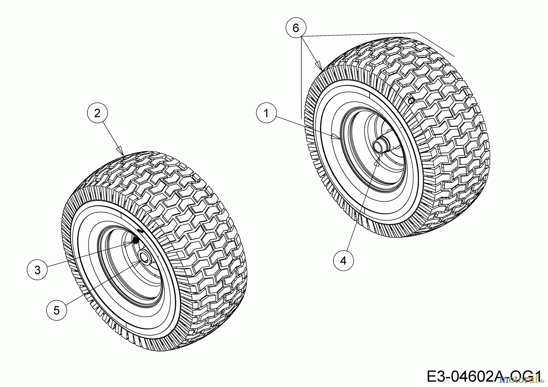  Riwall Tracteurs de pelouse RLT 92 H 13A2715E676  (2019) Roues avant 15x6