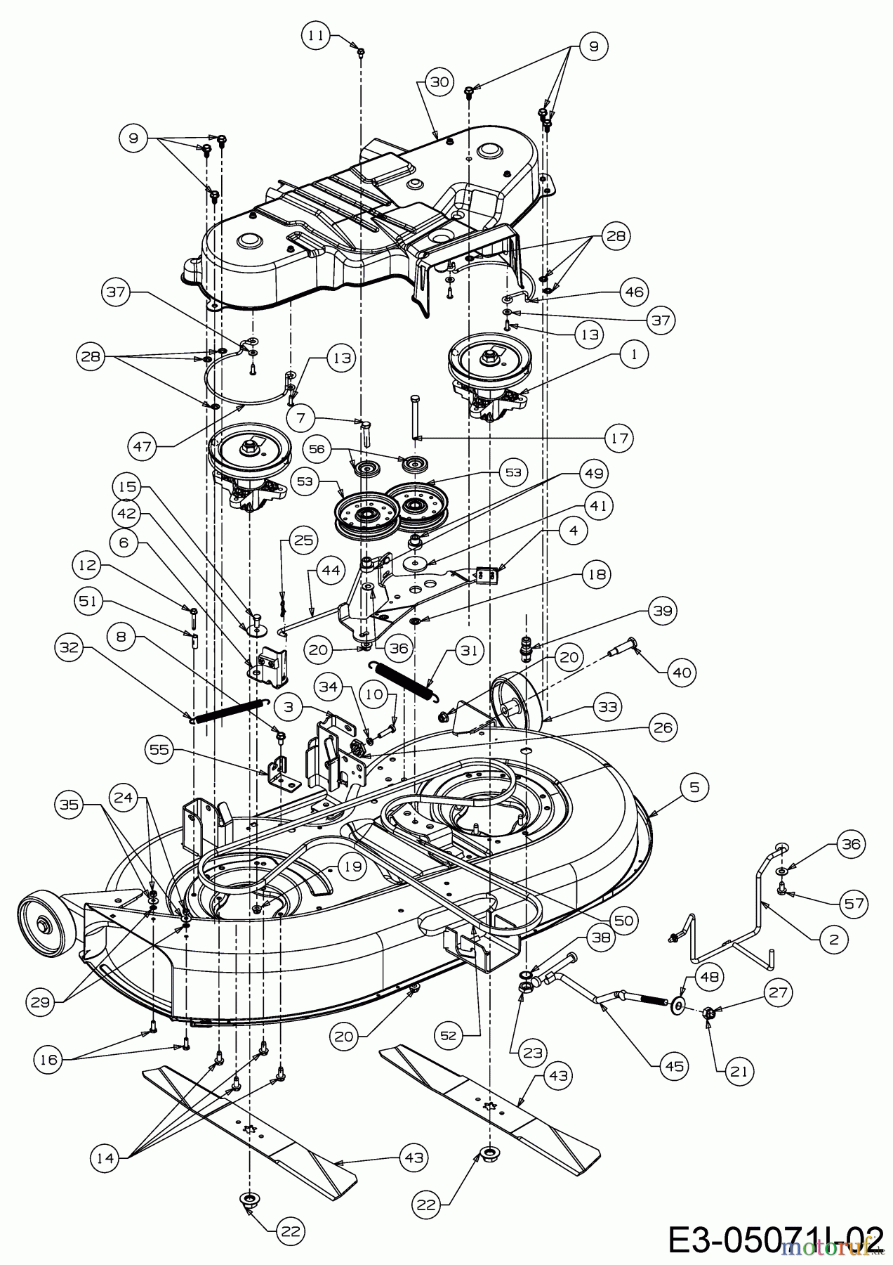  MTD Tracteurs de pelouse Optima LG 165 H 13IN79KG678  (2020) Plateau de coupe G (42