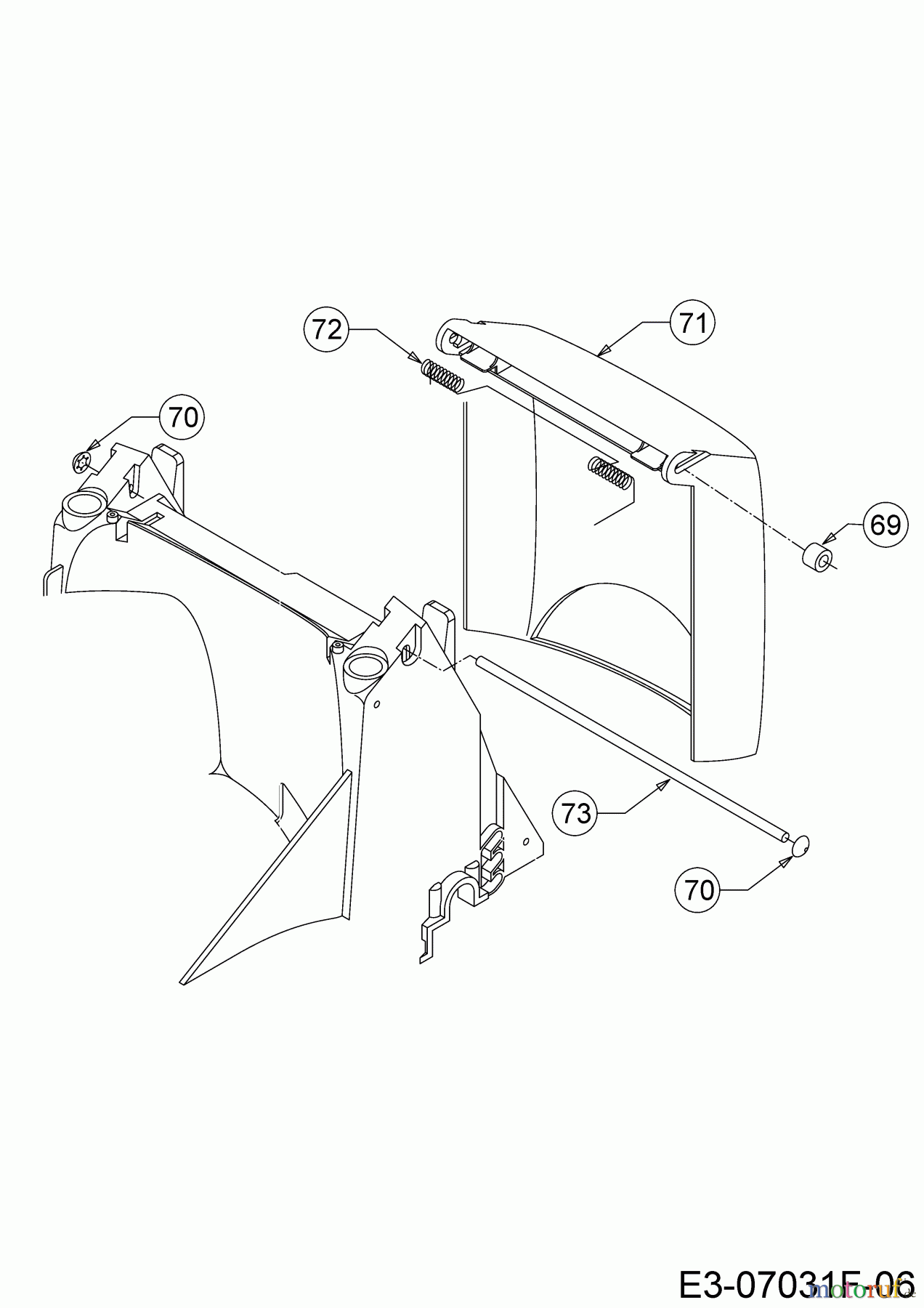  MTD Tondeuse thermique Smart 395 PO 11CBB1MG600 (2019) Clapet arrière