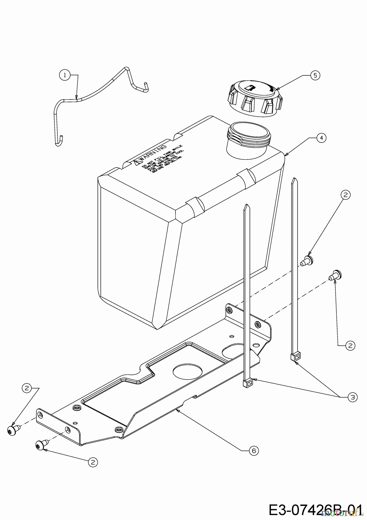  MTD Tracteurs de pelouse Smart RN 145 13A876KN600  (2020) Réservoir