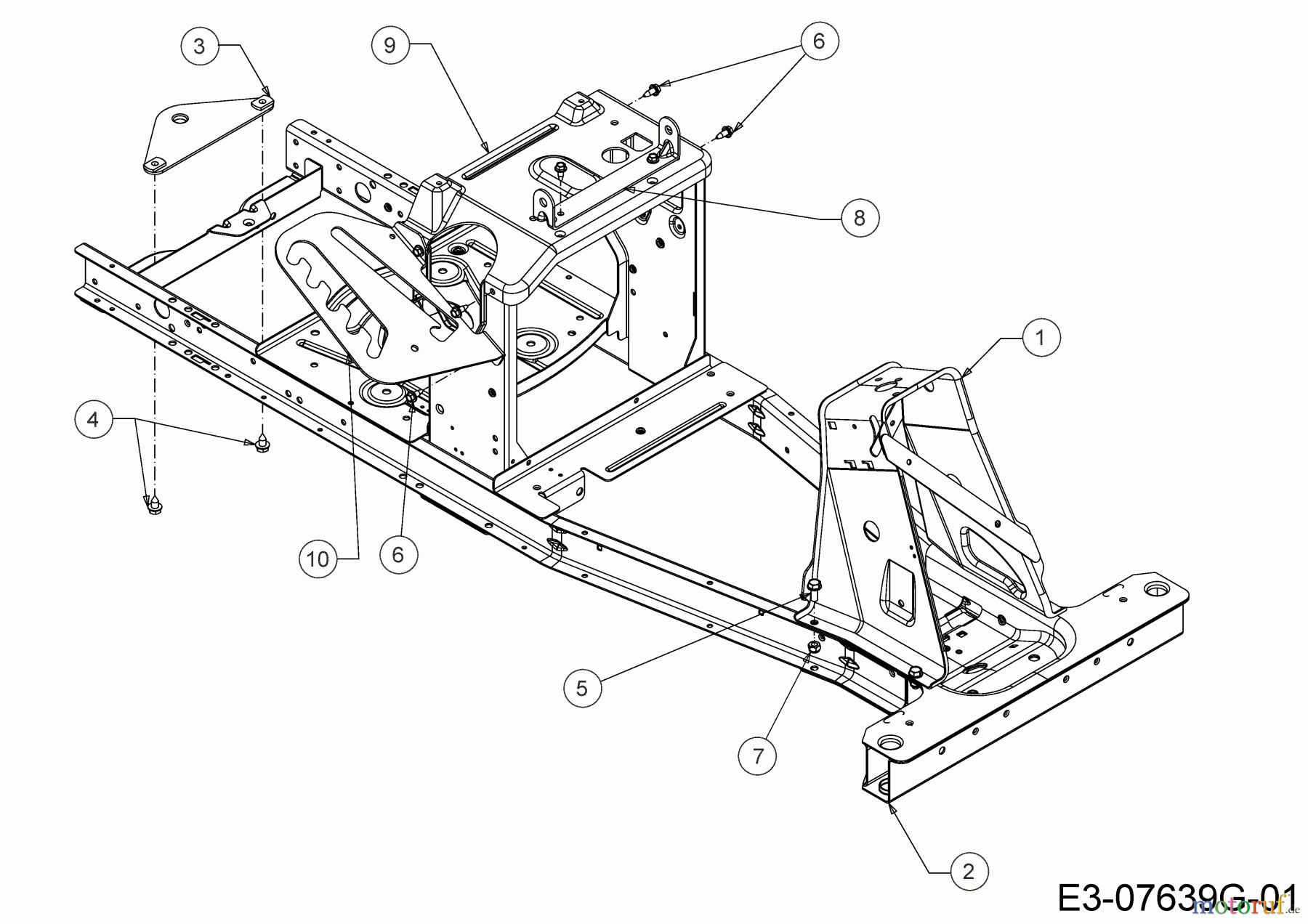  MTD Tracteurs de pelouse Minirider 76 RDE 13A726SD600  (2020) Châssis