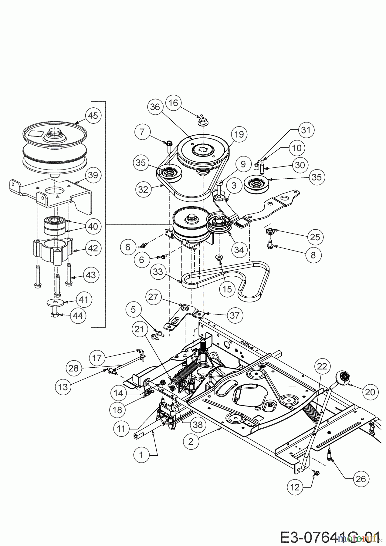  MTD Tracteurs de pelouse Minirider 76 RDE 13A226SD600  (2020) Entraînement de roulement