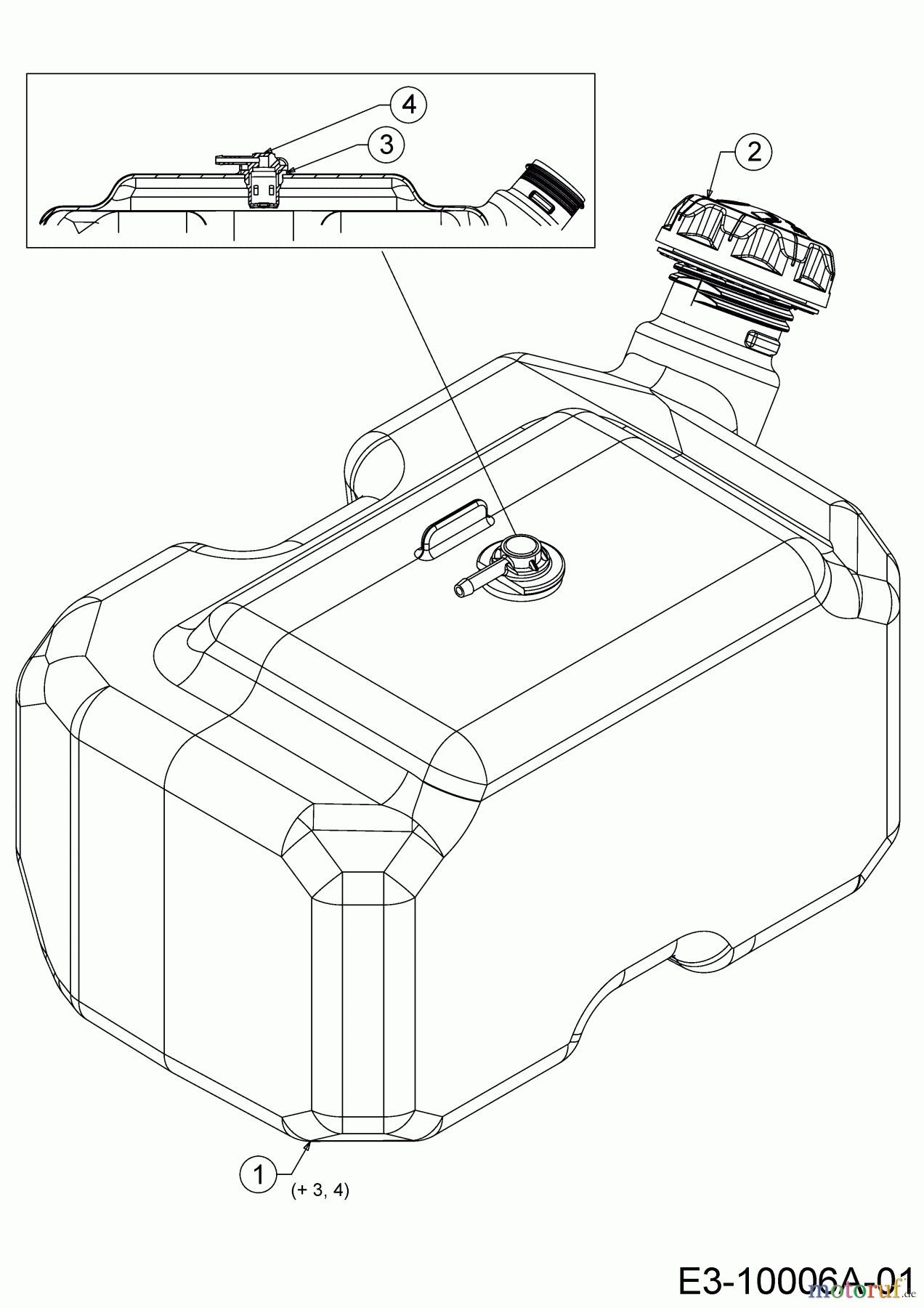  Greenbase Tracteurs de pelouse V 222 I 13AAA1KR618 (2019) Réservoir