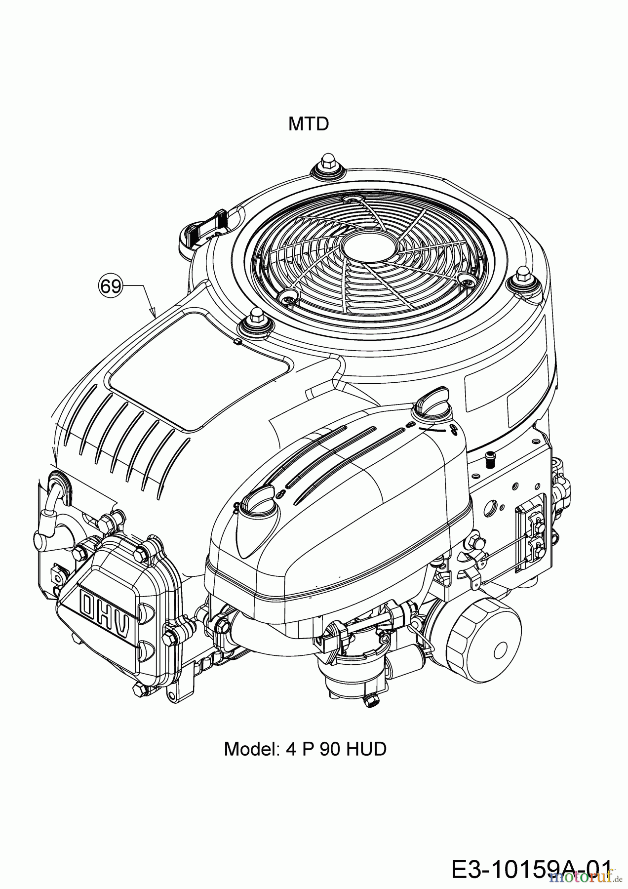  MTD Tracteurs de pelouse Smart RE 130 HM 13A271KE600  (2020) Moteur MTD