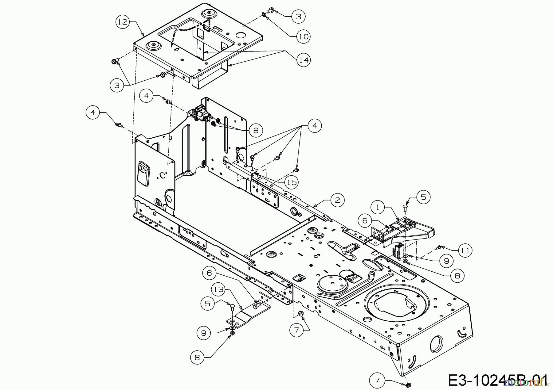  MTD Tracteurs de pelouse Smart RF 125 13A776KF600  (2020) Châssis