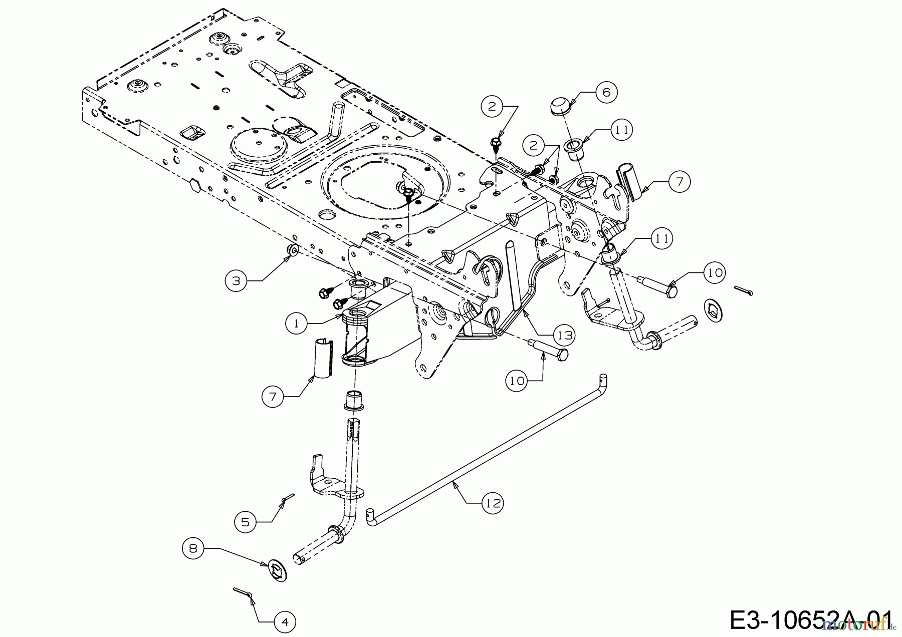  Bricolage Tracteurs de pelouse INV A13092 AB 13AH76SE648  (2019) Axe avant