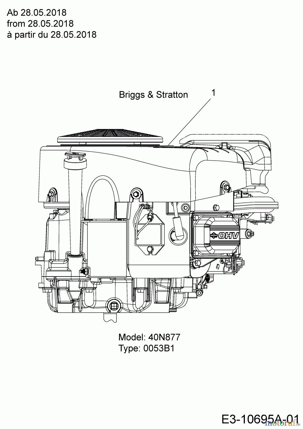  Black Edition Tracteurs de pelouse 220-105 TWIN H 13AU71GN615  (2019) Moteur Briggs & Stratton à partir du 28.05.2018