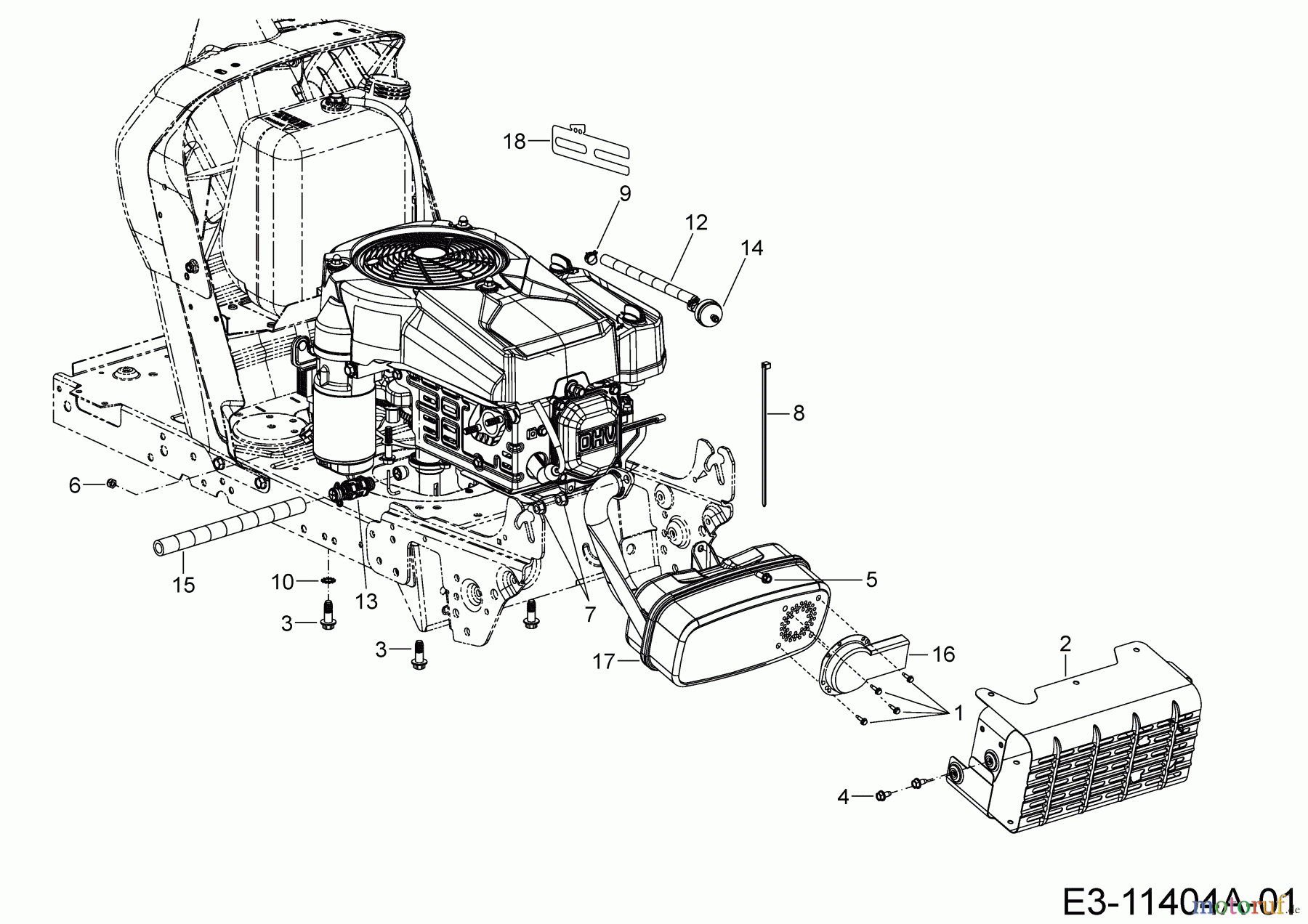  MTD Tracteurs de pelouse MTD 76 13A7765C600  (2020) Accessoires moteur