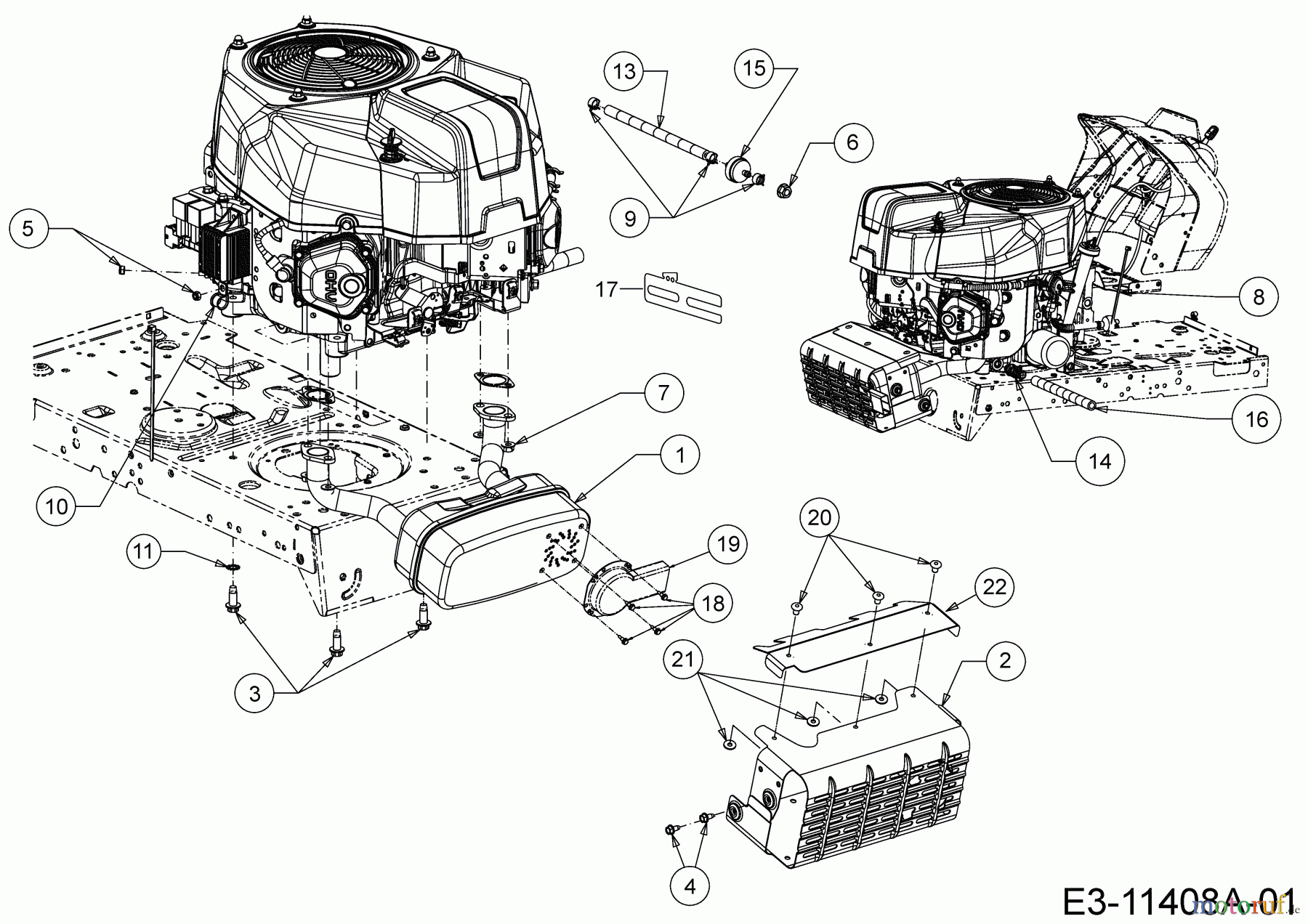  MTD Tracteurs de pelouse Optima LN 200 H 13AJ71KN678  (2020) Accessoires moteur