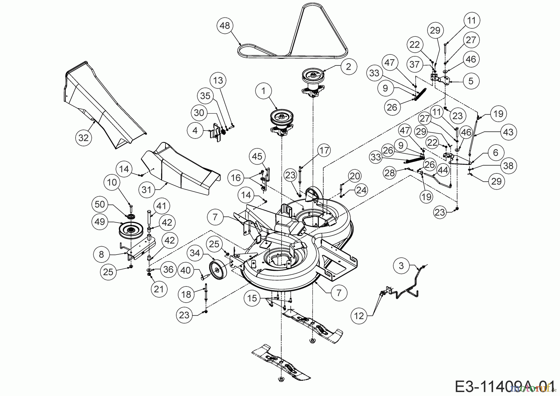  Helington Tracteurs de pelouse H 92 H 13A871KE686  (2020) Plateau de coupe E (36