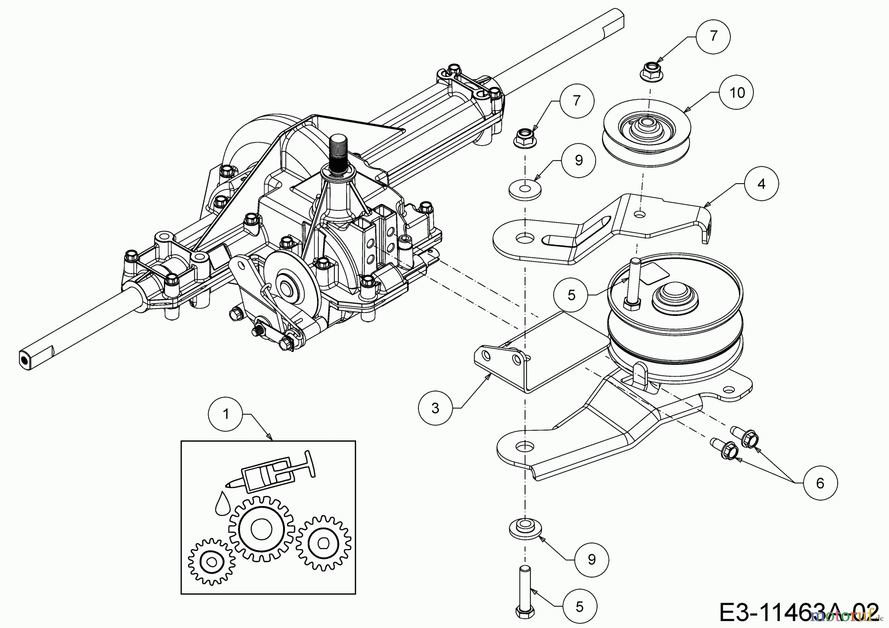  MTD Tracteurs de pelouse Smart RF 125 13A776KF600  (2019) Rouleau tendeur boîte de vitesse