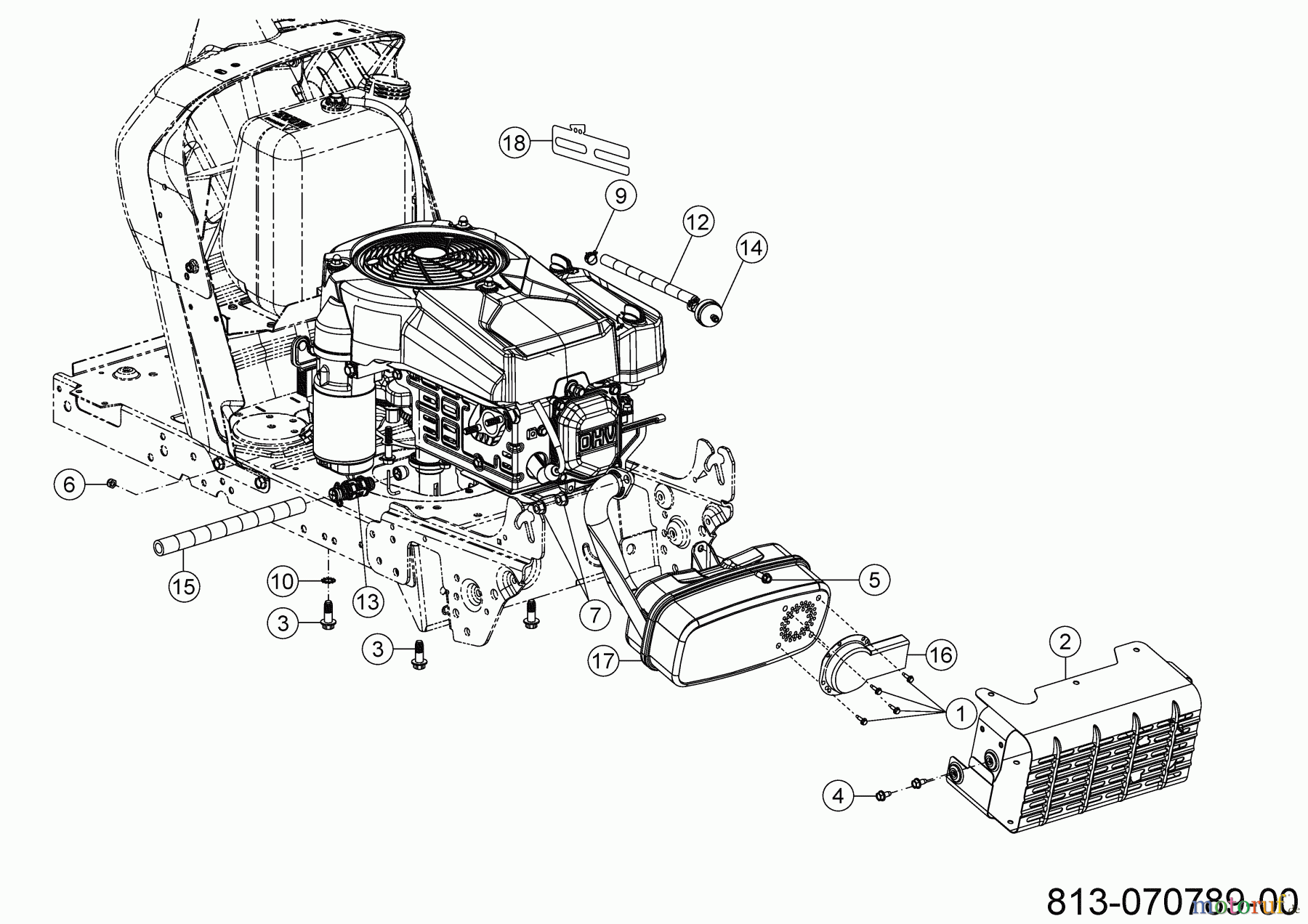  MTD Tracteurs de pelouse Smart RE 125 13A777SE600 (2023) Accessoires moteur