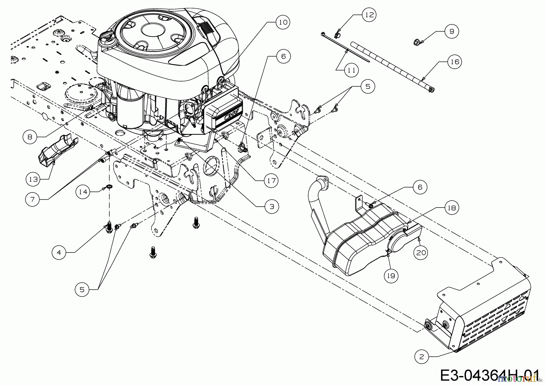  Bricolage Tracteurs de pelouse INV A13092 AB 13BH76SE648 (2021) Accessoires moteur